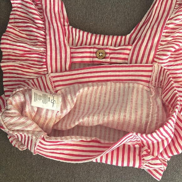 Jessica Simpson Striped Ruffle Top - Picture 3 of 5